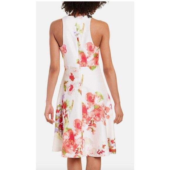 Natori Watercolor Bouquet Midi Dress NWT Size 14 - Picture 2 of 2